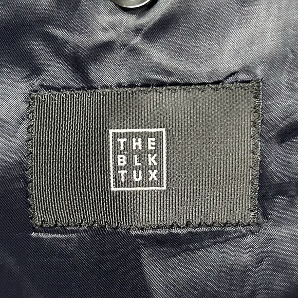 The Blk Tux 46L Sport Coat Blue Tollegno Wool Two Button Lined Double Vented - Picture 3 of 9